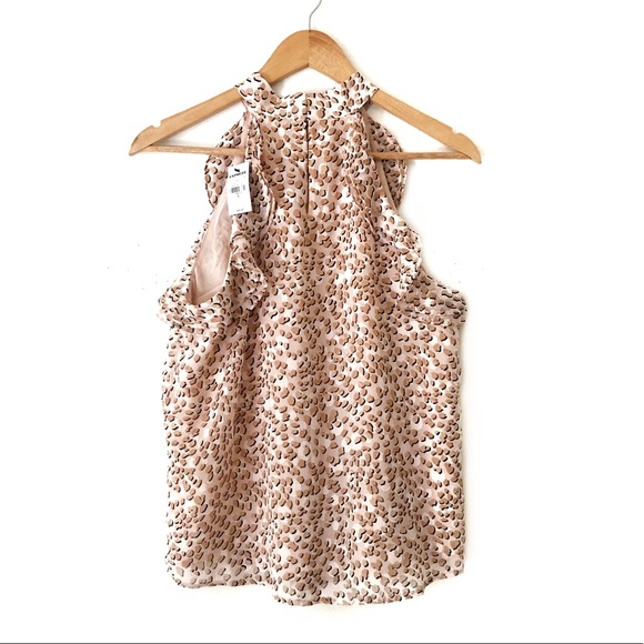Express Leopard Ruffle Halter Neck Tank Top - Picture 6 of 6